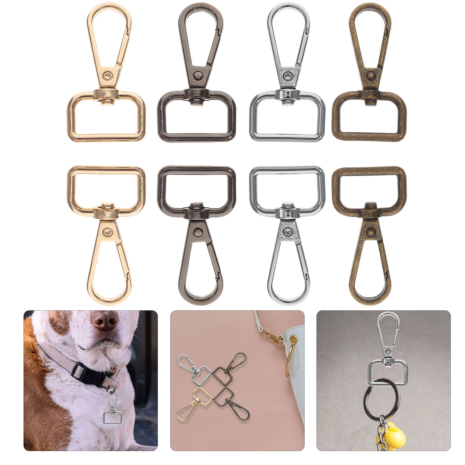 50 Pack- Premium Metal Lobster Claw Clasps - Wide 3/4 Inch D Ring - 360°  Swivel Trigger Snap Hooks - Great for DIY Face Mask Lanyards by Specialist  ID : : Home