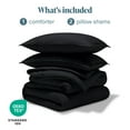 thumbnail image 4 of Bare Home Down Alternative Comforter Set - 3-Pieces - All Seasons - Oversized King, Heather Black, 4 of 5