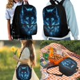 thumbnail image 2 of Jeiento Wolf School Bags for Boys 7-10 10-12 Kids Backpack Set with Lunch Box Pencil Case Elementary School Back Pack Purse Preschool Kindergarten Bookbag Travel Daypack Blue, 2 of 7