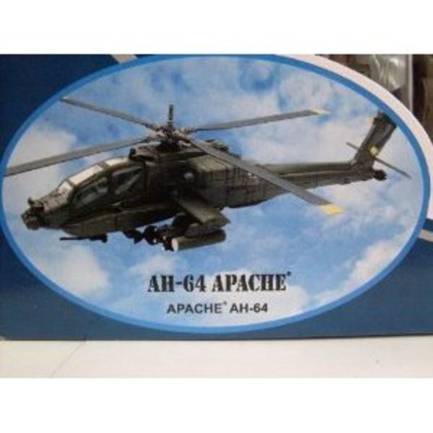 Boeing AH64 Apache Diecast Military Helicopter 155 Scale Model Kit