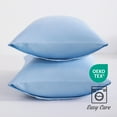 thumbnail image 6 of [Pillowcase]-Ultra Soft Brushed Microfiber Pillowcases Set, Cozy Machine Washable Bed Pillow Cases, California King Size, Sky Blue, 2 Piece, 6 of 8