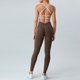 thumbnail image 4 of MKLEKYY Vestido deportivo para mujer, pantalones de yoga deportivos ajustados de cintura alta sin costuras con realce de melocotón para fitness y lavado con agua, 4 unidades, 4 of 4