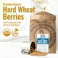 100 Organic Hard White Wheat Berries, USGrown Wheat Berries Bulk