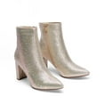 thumbnail image 5 of Dream Pairs Women's Short Ankle Booties with Pointed Toe and Chunky Heel, 5 of 7