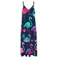 thumbnail image 4 of Flamingo Pattern Sleeveless Dress Woman Fashion Long Dresses Women's Summer Suit Dress Summer 2025 Women, 4 of 7