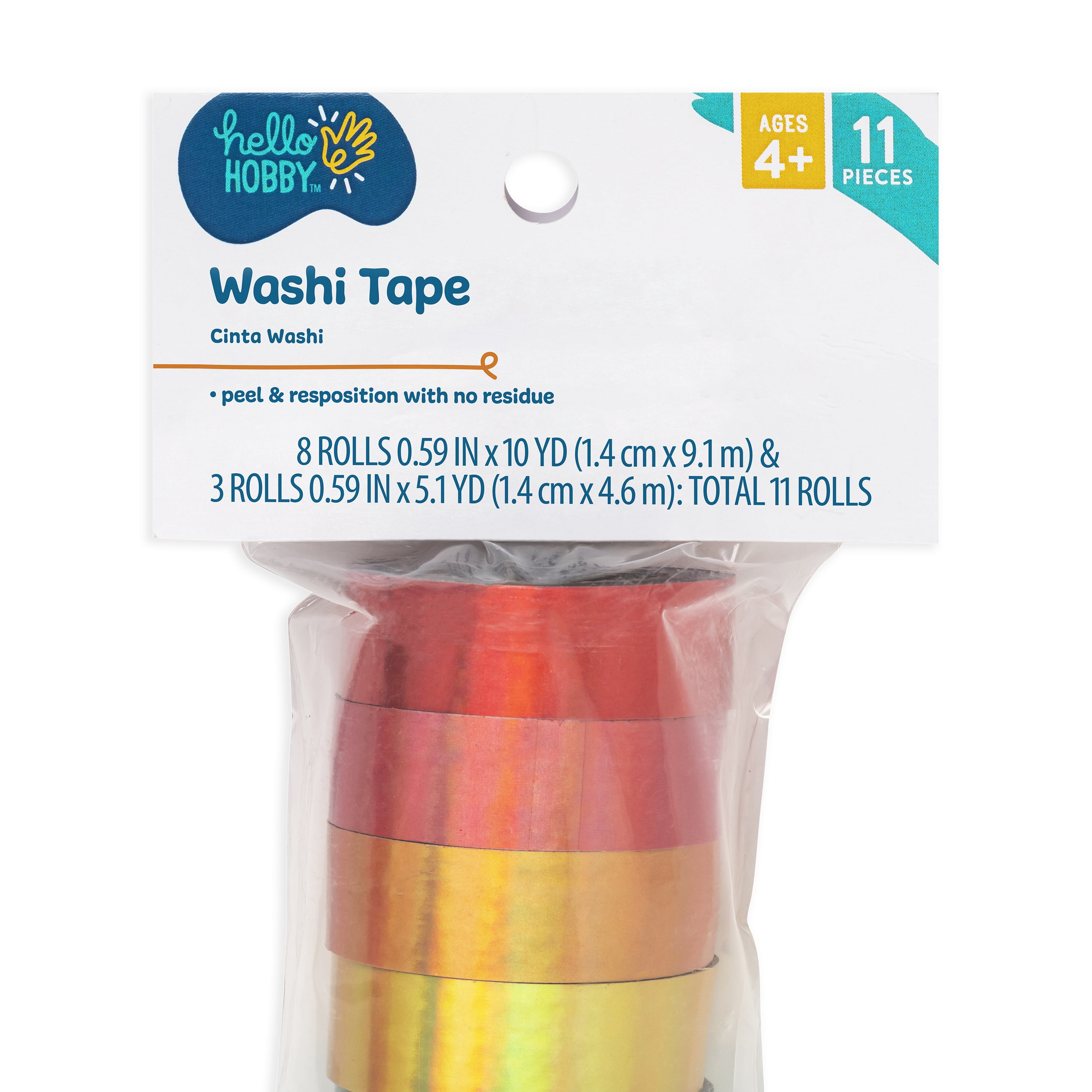 Hello Hobby Shimmer Washi Tape, 11 Rolls