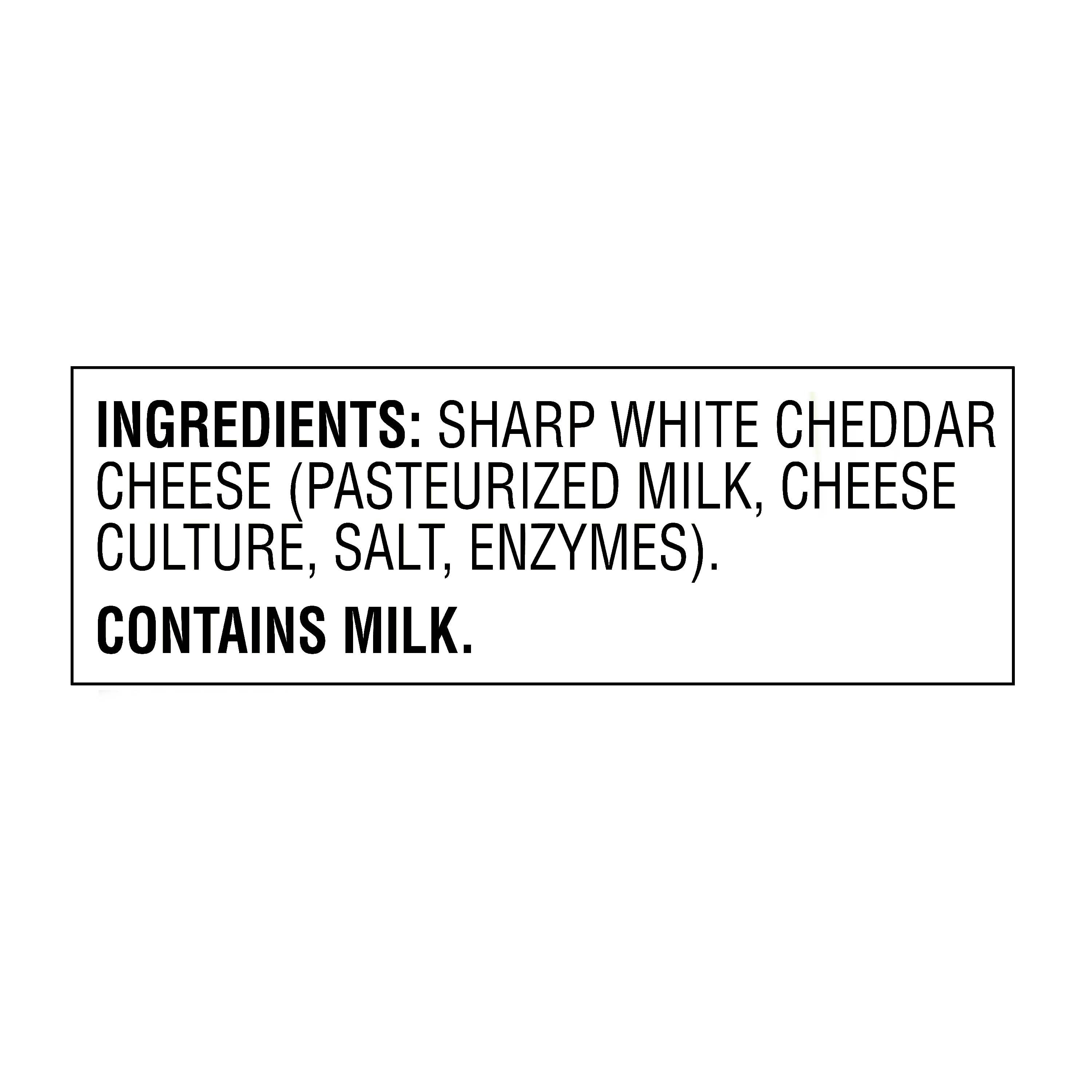 Great Value White Cheddar Cheese Block, Sharp, 8 oz