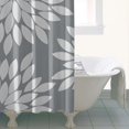 thumbnail image 4 of Gray and White Floral Pattern Shower Curtain 36"x72" ,Bathroom Decorative Shower Curtains Set with 12 Hooks,Modern Waterproof Washable Shower Curtain, 4 of 6