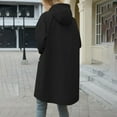 thumbnail image 6 of Kilaqueen Long Raincoat for Women Waterproof Lightweight Rain Jacket with Hood Snap Windbreaker Active Outdoor Trench Coat, 6 of 9