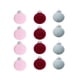 thumbnail image 1 of pstuiky 12 bolas navideñas de terciopelo flocadas para árbol de Navidad, adornos de plástico para colgar en la decoración navideña, 8 cm (3,14 pulgadas)., 1 of 1