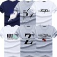thumbnail image 1 of TEXIWAS-Camiseta ajustada con estampado de marca de moda para hombre, camiseta informal de cuello redondo, camisetas de algodón de talla grande M-5XL, 6 uds., 1 of 4