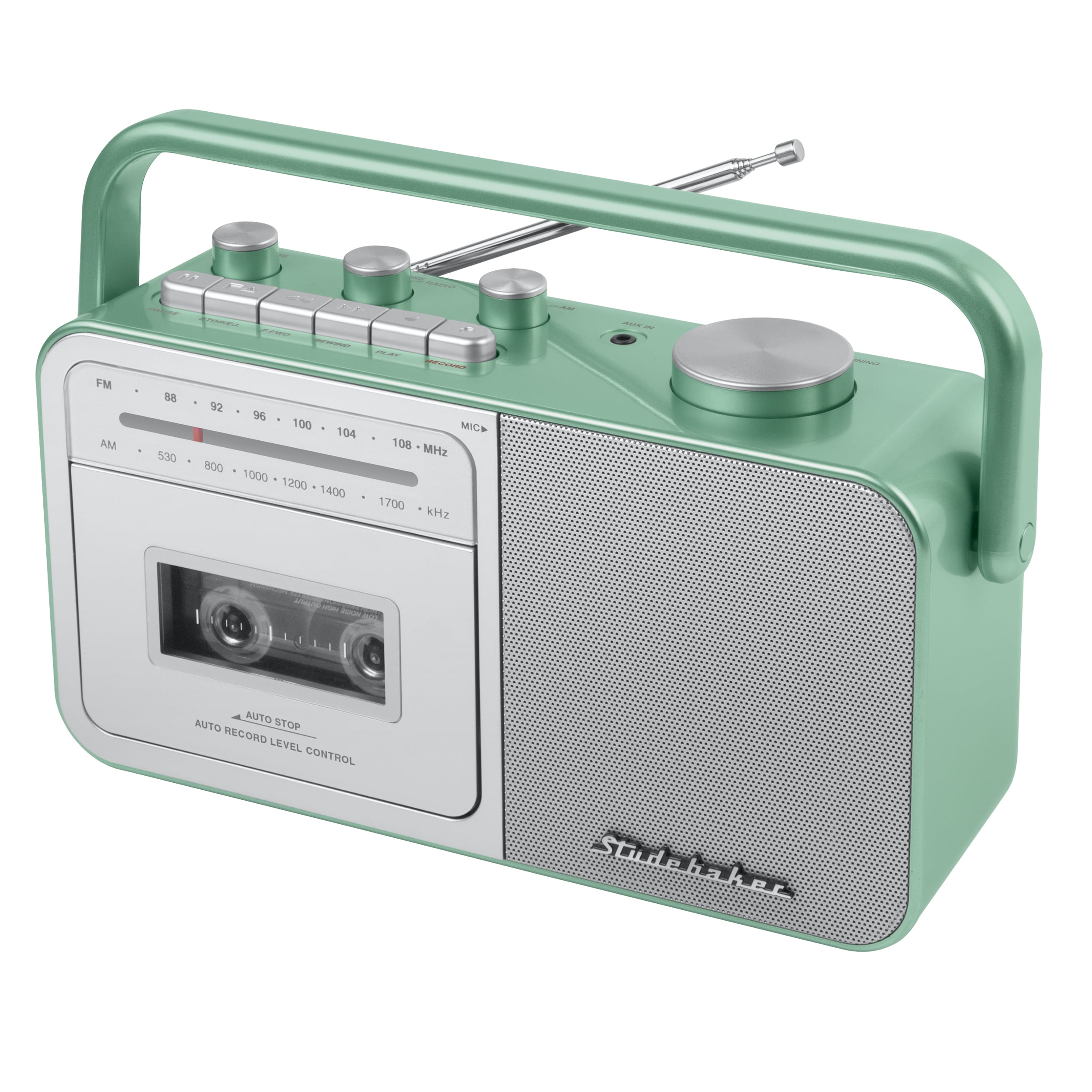 Studebaker SB2130CS Portable Cassette Player/Recorder with AM/FM Radio -  