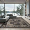 thumbnail image 2 of ODIKA 6'x9' Blue Gray Contemporary Geometric Abstract Washable Area Rug Modern Architectural Motif Design with Structured Easy Care, Non-Shedding, for Queen Size Bedroom Under Bed Master Suite, 2 of 7