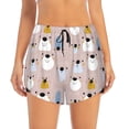 thumbnail image 2 of Picia Cute Hand Drawn Bear Pattern Women's 2 in 1 Athletic Running Shorts High Waisted Workout Casual Gym Sweat Shorts with Comfy Liner Zipper Pockets-XX-Large, 2 of 9