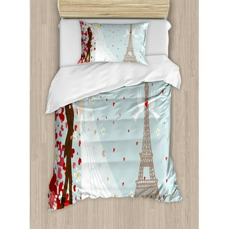 Ambesonne Wedding Decorations French Couple Hand Drawn Paris