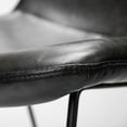 thumbnail image 3 of Black Faux Leather Seat with Black Iron Frame Dining Chair, 3 of 3