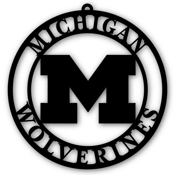 Black Michigan Wolverines 16'' Team Logo Cutout