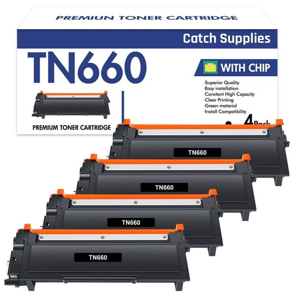 TN660 TN630 Toner Cartridge Compatible for Brother TN660 TN-660 TN-630 for Brother MFC-L2700DW MFC-L2740DW HL-L2320D HL-L2340DW HL-L2380DW DCP-L2540DW Printer (Black,4-Pack)