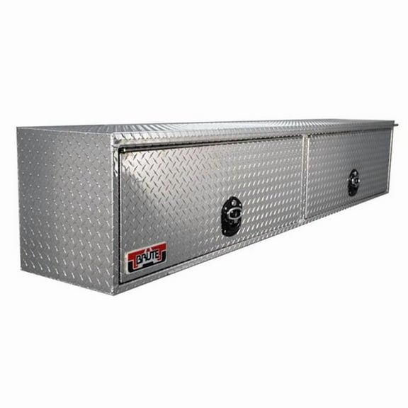 Unique Truck Accessories  High Capacity HD Top Sider with Flip Up Door 16x18x96 Diamond Tread Aluminum
