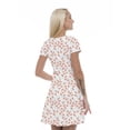 thumbnail image 2 of Women’s A Line Poppy Flower Summer Dress, Retro Triangle Arrangement, Cross Wrap V Neck, 6 Sizes, by Ambesonne, 2 of 2