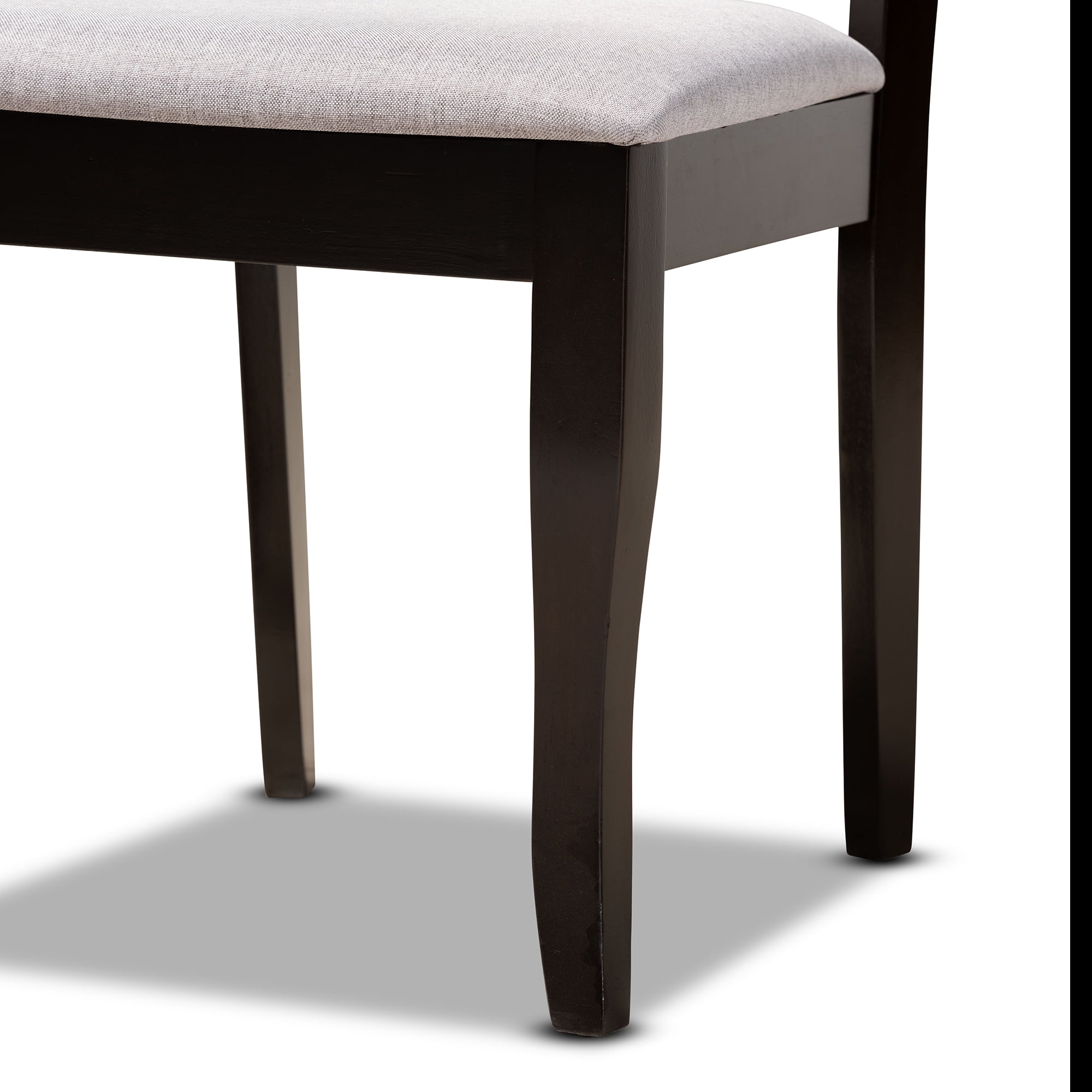 Baxton Studio Selby Modern Dining Set, 5-Piece, Dark Brown