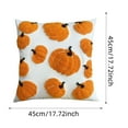 thumbnail image 3 of Halloween Pumpkin Fall Throw Pillow Covers 18x18 Inch Autumn Cushion Covers with 3D Embroidery Soft Plush Pillow Cases for Sofa Couch Living Room Bedroom Farmhouse Thanksgiving Halloween, 3 of 7
