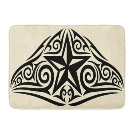 GODPOK Symbol Texas Star Tattoo Tribal Design Arm America Rug Doormat Bath Mat 23.6x15.7