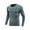 Gray, variant on Men Compression Shirt Long Sleeve Athletic Workout Base Layer Quick Dry Rash Guard UPF 50 Activewear