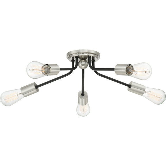 Quoizel Latitude 5-Light 28" Ceiling Light in Earth Black