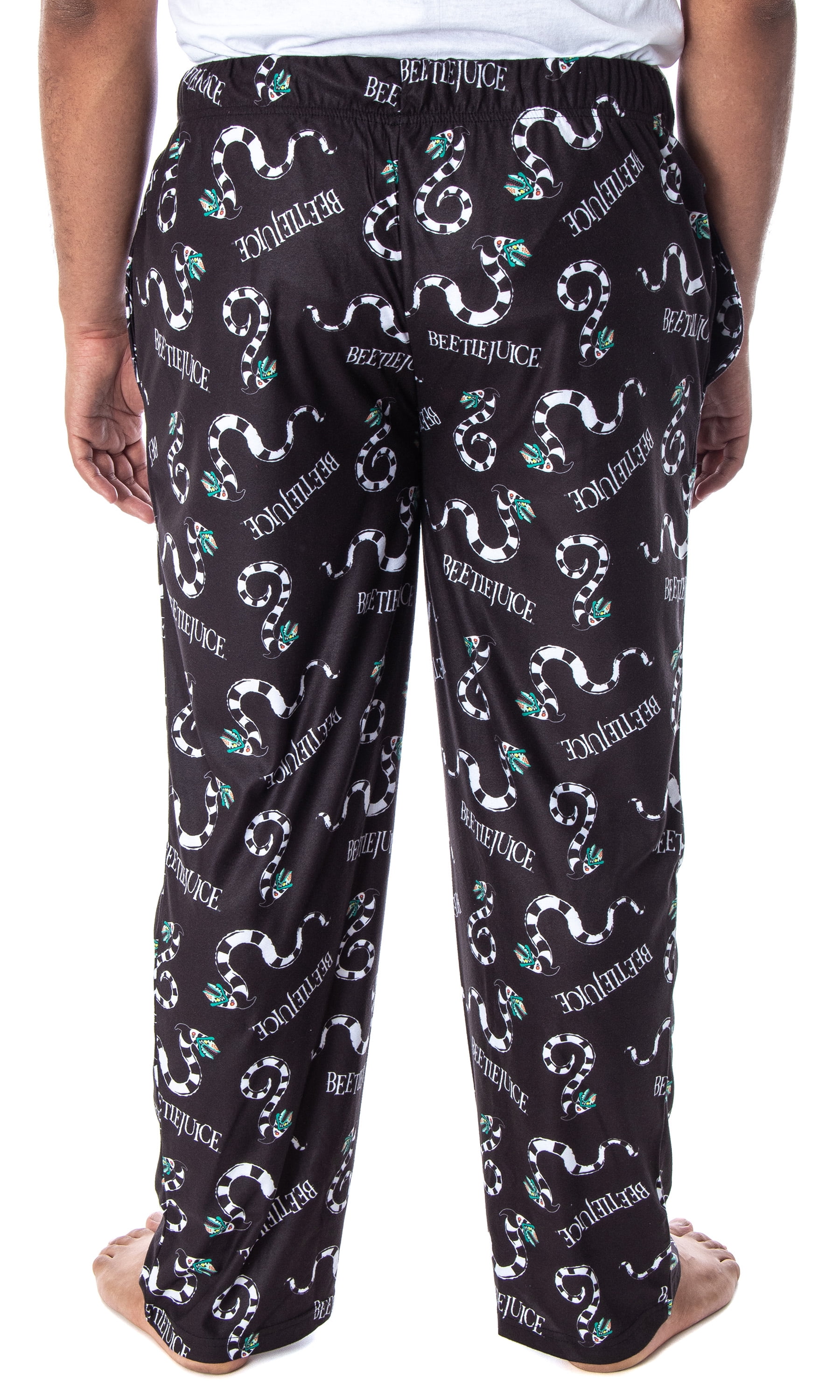 Beetlejuice Men's All-Over Print Sandworm Pattern And Logo Lounge Sleep Pajama Pants Sleepwear