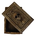 thumbnail image 6 of Rustic Bronzed Tooled Floral Mayan Aztec Skull Wicca Tarot Cards Decorative Box, 6 of 9