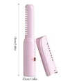 thumbnail image 4 of Portable Rechargeable Mini Hair Straightener and Curler Brush with Three Temperature Settings for Versatile Styling, 4 of 5
