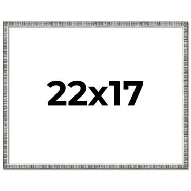 22x17 Frame Silver Picture Frame - Complete Modern Photo Frame Includes UV Acrylic Shatter Guard