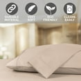 thumbnail image 3 of Vivendi King Sheet Set, Cotton Blend, 625 Thread Count, 4 Pc Set, Bedding Sheet Set Sateen Weave, Wrinkle Resistant Flexifit, Hotel Collection Soft Luxury, Fits Upto 20" Deep Pocket - (Oxford Tan), 3 of 5