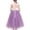 Purple, variant on Girls Dress Purple Lace Tulle Sleeveless Hollow Back Party Pageant 5 Years