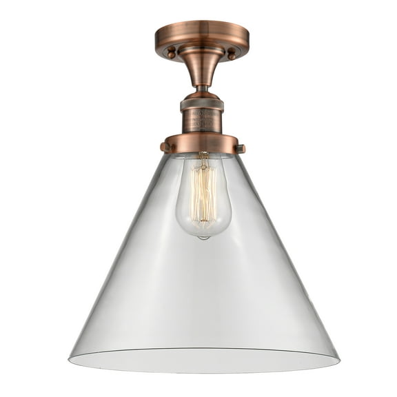 Innovations Lighting 517 X-Large Cone X-Large Cone 12" Wide Semi-Flush Ceiling Fixture -