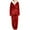 Red, variant on Giftesty Womens Winter Clothes Women's Sleepwear Solid Long Sleeve Pajamas Two Piece Set Home