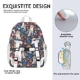 thumbnail image 5 of Beagle Dog Dog and Flower Backpack for School,Cute School Bag,Schoolbag with Adjustable Shoulder Straps & Padded Back,15"x11.42"x5.5", 5 of 6