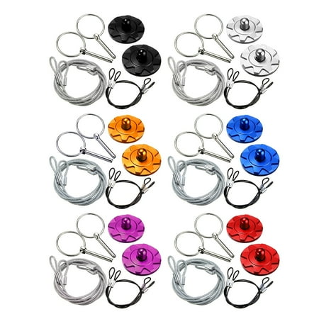 - Universal CNC Billet Aluminum Car Racing Hood Pin Lock Appearance Kit Colorful