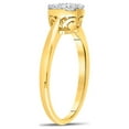 thumbnail image 4 of 10kt Yellow Gold Womens Round Diamond Heart Cluster Ring 1/2 Cttw, 4 of 4