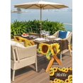 thumbnail image 5 of Outdoor Tablecloths with Umbrella Hole & Zipper, Sunflowers Tablecloth Rectangle 60x84 Inch, Yellow Summer Botanical Elegant Flowers Wooden Waterproof Table Cloth, Patio/Pool/Picnic Table Covers, 5 of 8