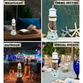 thumbnail image 4 of CoTa Global Evian Hanging Wooden Tealight Candle Holder - Table Top Centerpiece Coastal Decor for Home, Beach House, Rustic Decorative Lantern with Boat Anchor - Handmade Color May Vary, 4 of 8