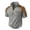 Gray, variant on Quarter Zip Waffle Shirt for Men Mock Neck Standing Collared T-Shirt Lightweight Summer Pullover Tees Fashion Color Block Shirts Navy S