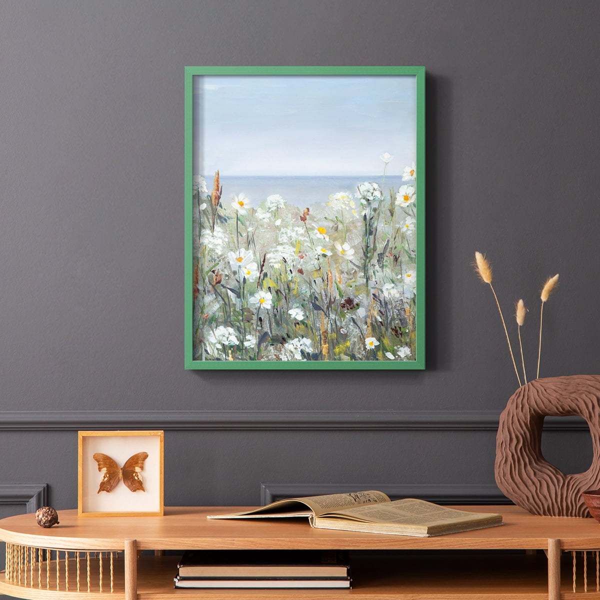 Wild Sea Breeze I Framed Print in Green Solid Wood 8 x 10 Framed Print