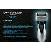 Callus Remover: Electric Rechargeable Pedicure Tools for Men by Own Harmony -3 Rollers (Tested Powerful) Best Foot File, Professional Spa Electronic Micro Pedi Feet Care Perfect for Hard Cracked Skin