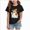Girl Halloween T Shirts -A139-Black, variant on 7-8 Years Girl Halloween Short Sleeved Top Halloween T-Shirt Party Gift Spooky Season Daily Casual