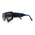 thumbnail image 4 of Lunettes de Soleil Asymétriques Plates Funky 80s Disco Bleu Marron Tortue Marron, 4 of 4