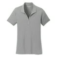 thumbnail image 5 of Yellow Rooster Women's Cotton Touch Performance Polo T-Shirt Frost Grey L, 5 of 6