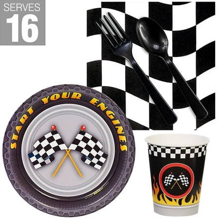 Racecar Racing Party Snack Pack For 16