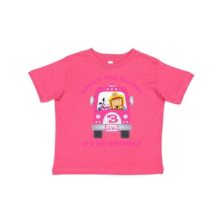 

Inktastic Fire Truck Girl 3rd Birthday Gift Toddler Toddler Girl T-Shirt